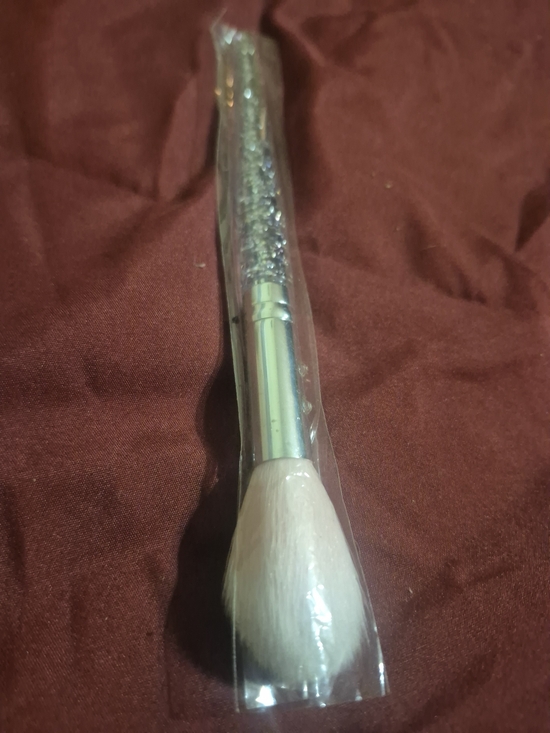 Other - Luxury White Powder Brush With Glitter Handle for Women Makeup